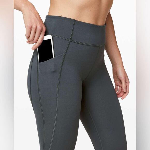 Lululemon Time To Sweat Crop *23" Melanite Size 2 - Picture 3 of 14